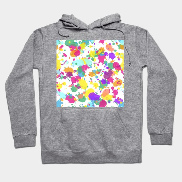 Abstract Neon Color Paint Splash Hoodie by MichelMM